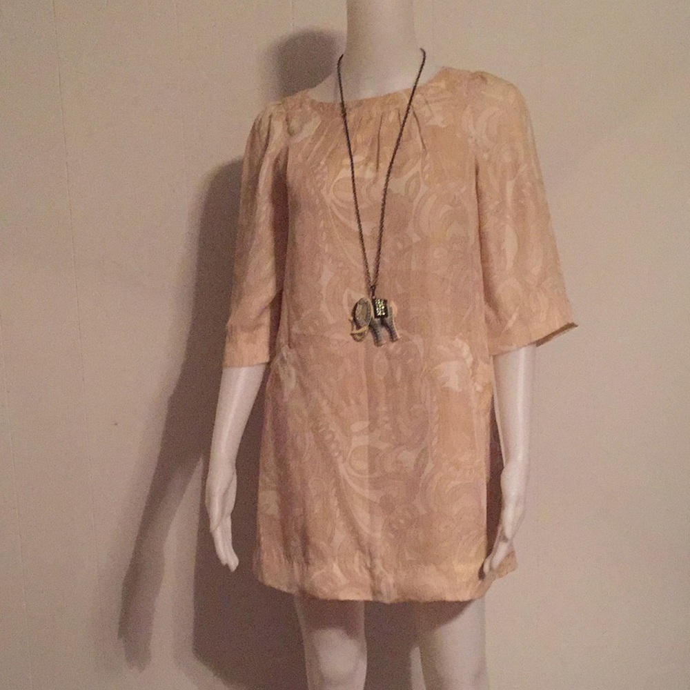 Size XS Fossil Printed Shift Dress with Pockets